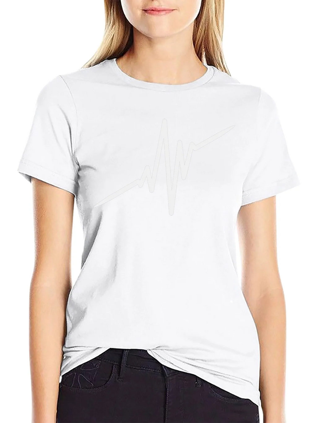 Heartbeat Graphic Black T-Shirt