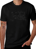 Music Genre Word Cloud T-Shirt - Black