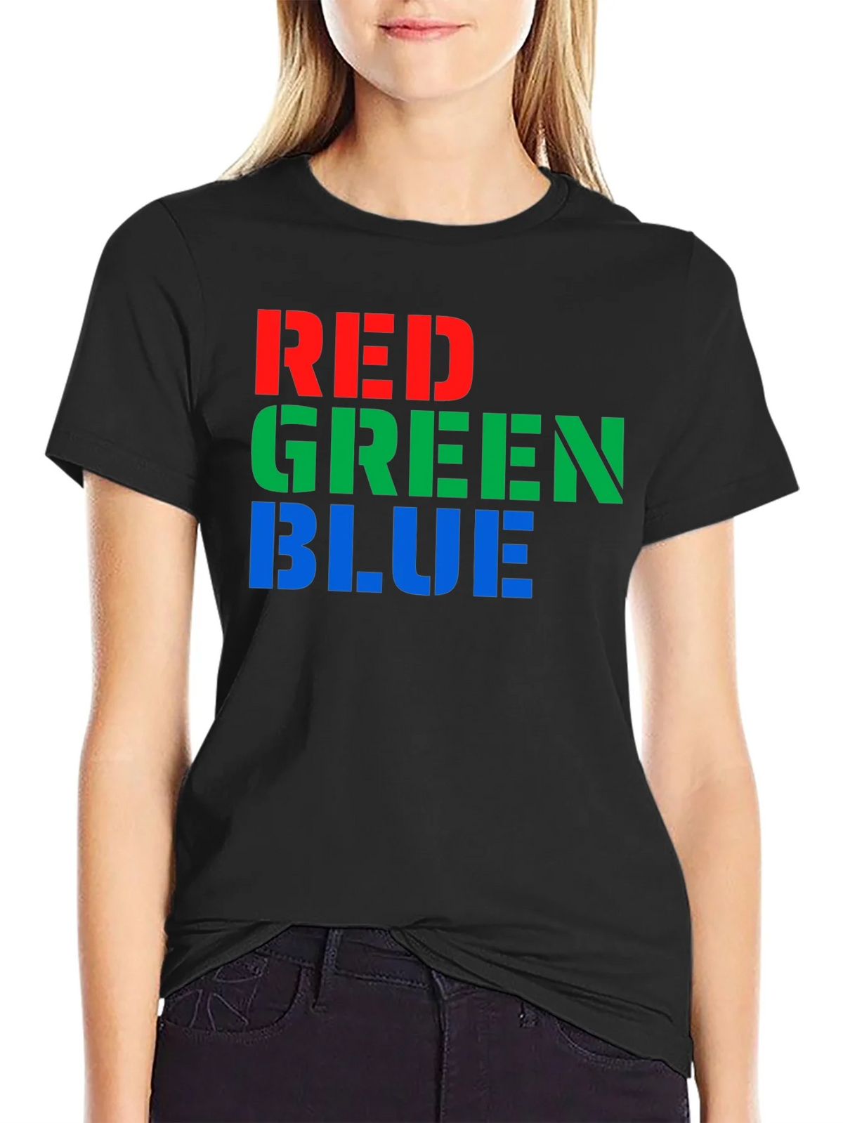 RGB Color Block T-Shirt - Red Green Blue Graphic Tee