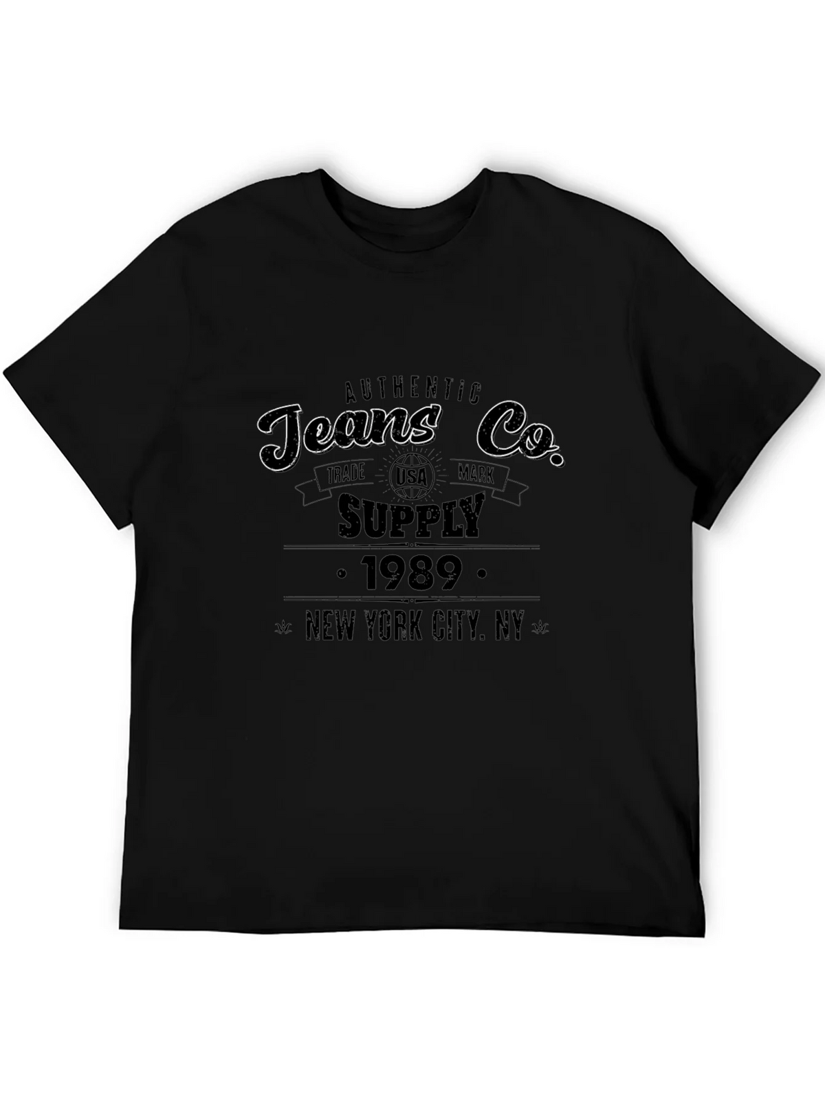 Authentic Jeans Co. Black Graphic T-Shirt