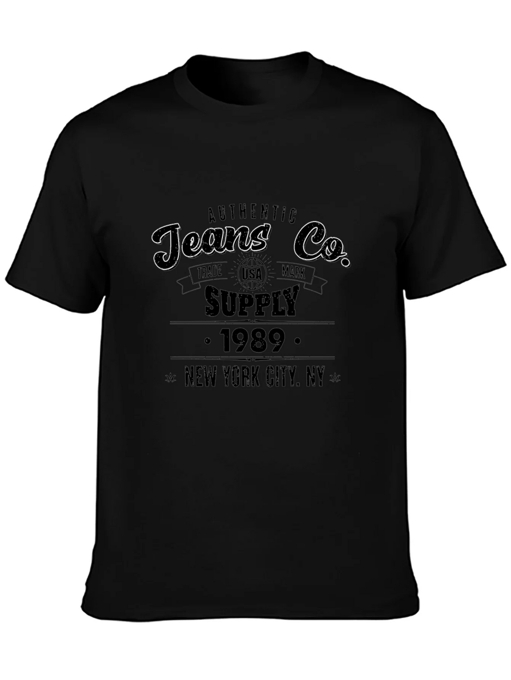 Authentic Jeans Co. Black Graphic T-Shirt