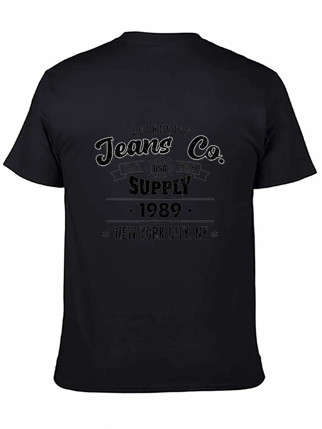 Authentic Jeans Co. Black Graphic T-Shirt