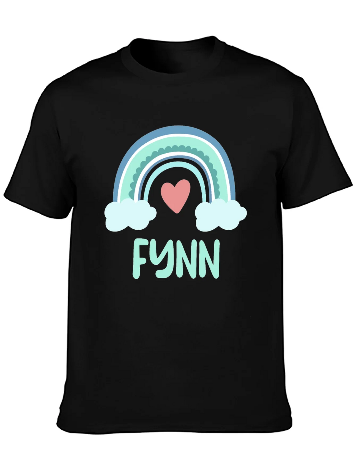 Rainbow Heart Tee - Personalized with Name