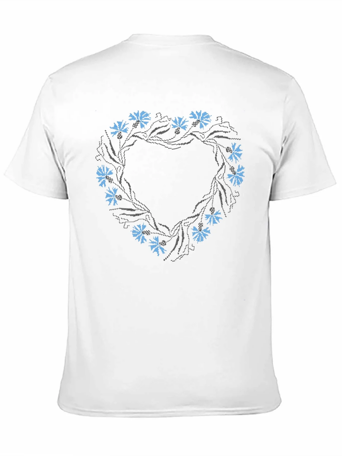Floral Wreath Black T-Shirt
