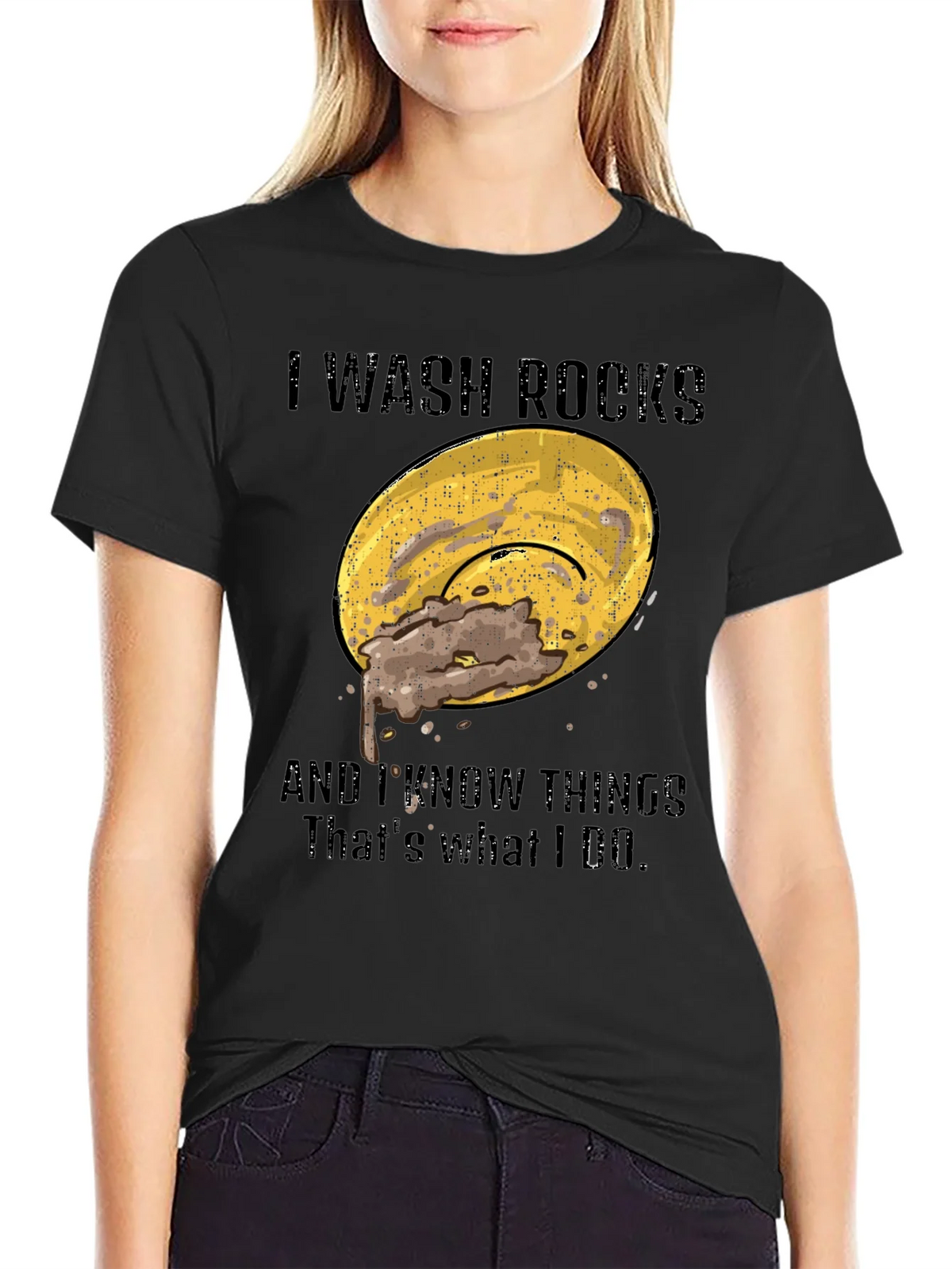I Wash Rocks T-Shirt - Novelty Humor Graphic Tee