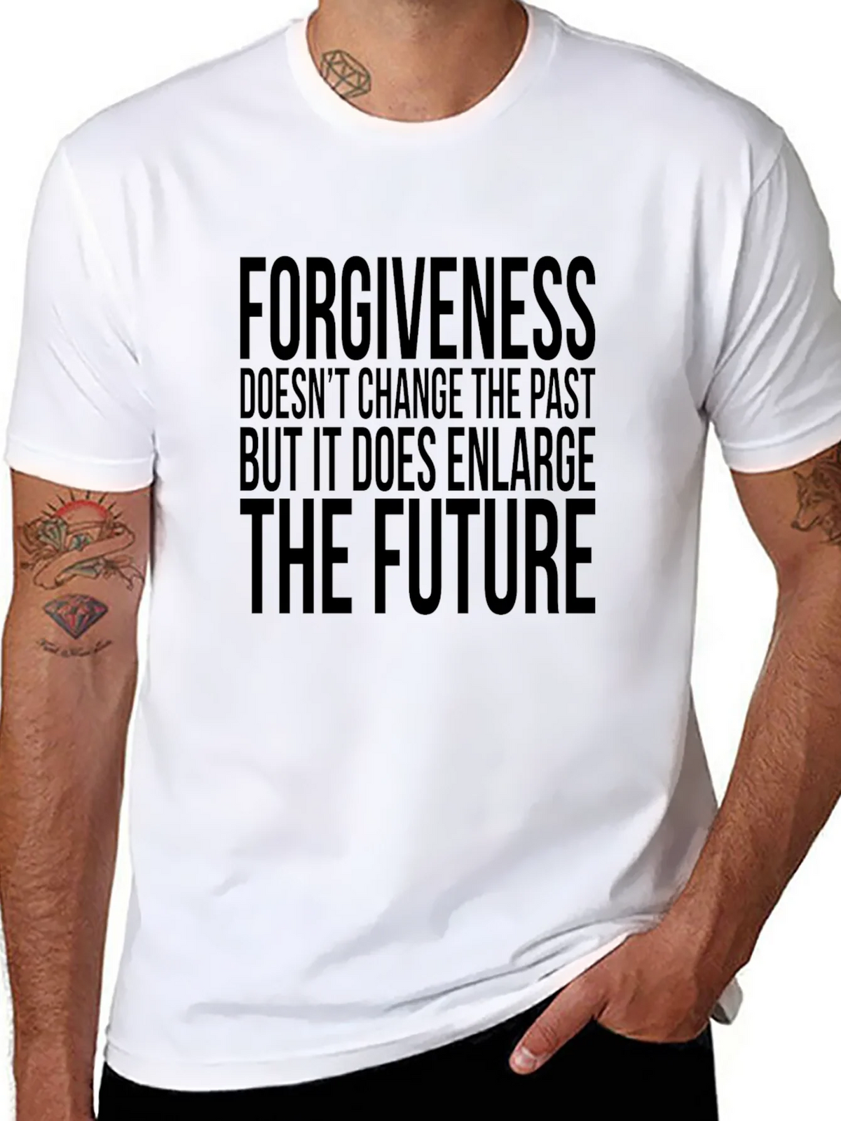 Forgiveness Enlarges The Future Black T-Shirt