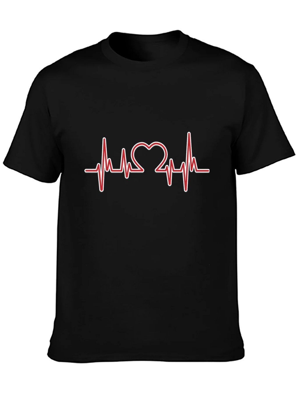 Heartbeat Heart Love Design T-Shirt