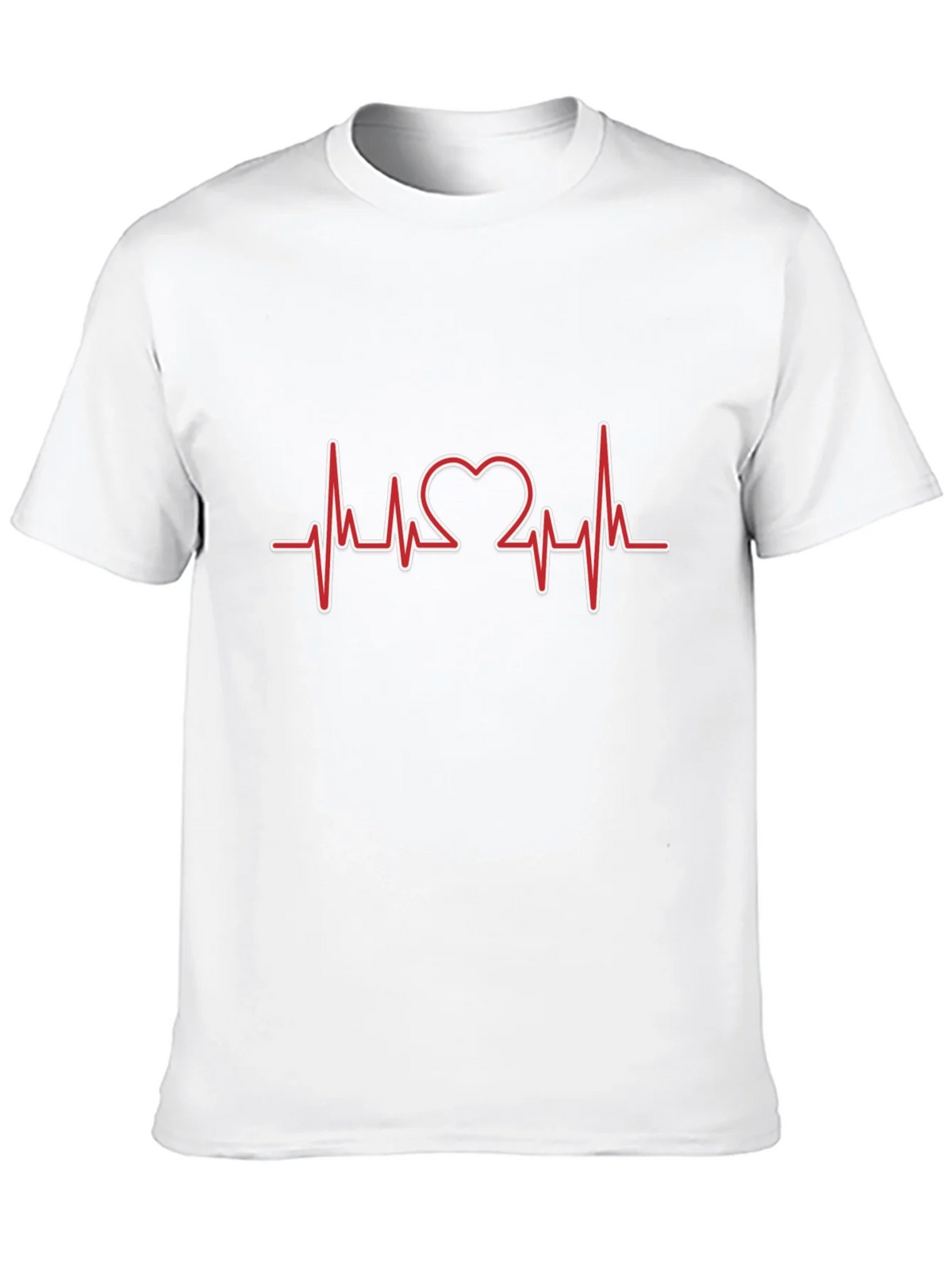 Heartbeat Heart Love Design T-Shirt